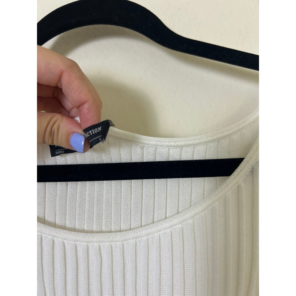 Peruvian Connection‎ Dress Rivoli White Long Sleeve Size L Pima Cotton natural - Picture 4 of 9